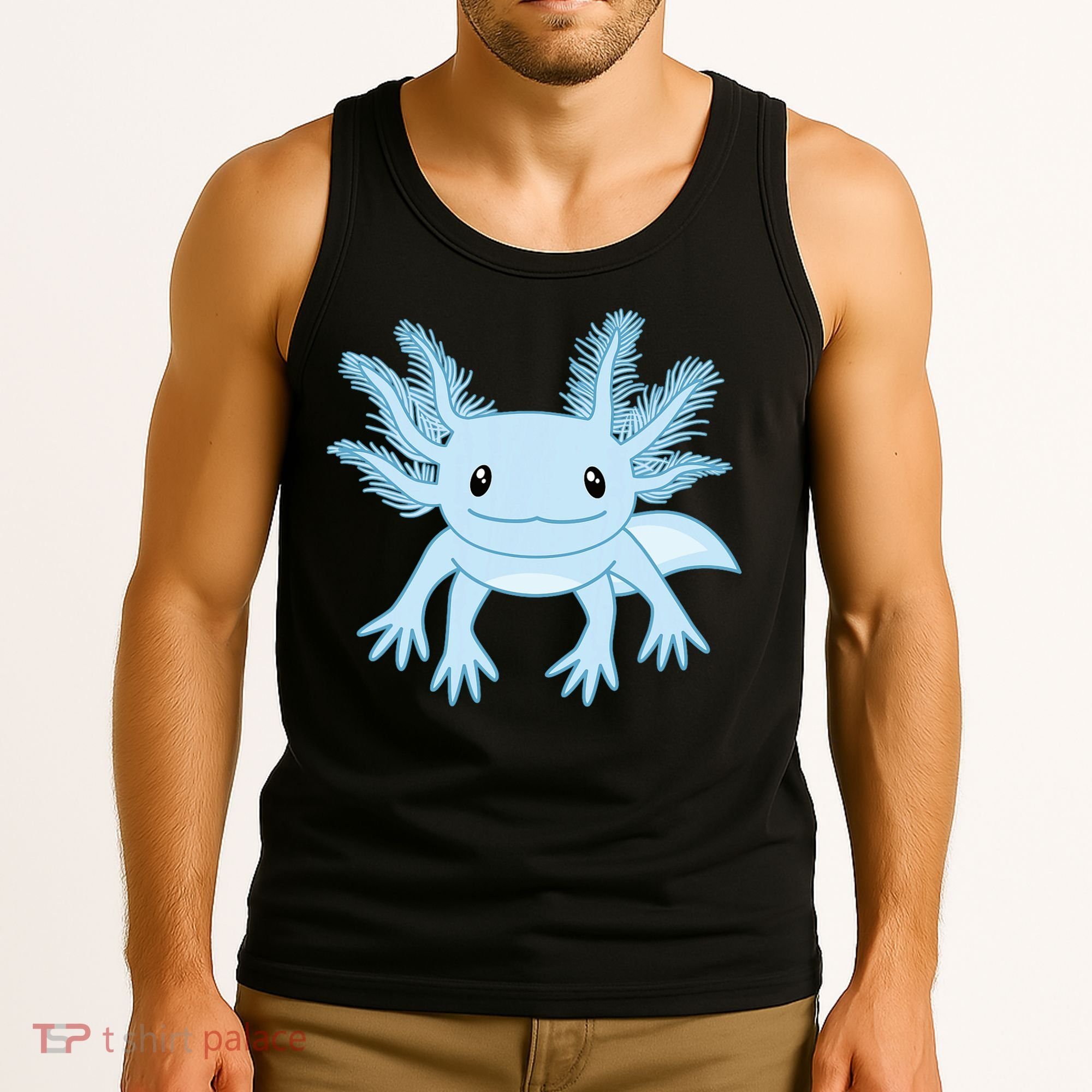Blue Axolotl Funny Kawaii Axolotl Lover Tank Top