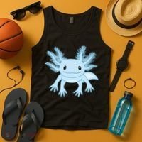 Blue Axolotl Funny Kawaii Axolotl Lover Tank Top thumb 4