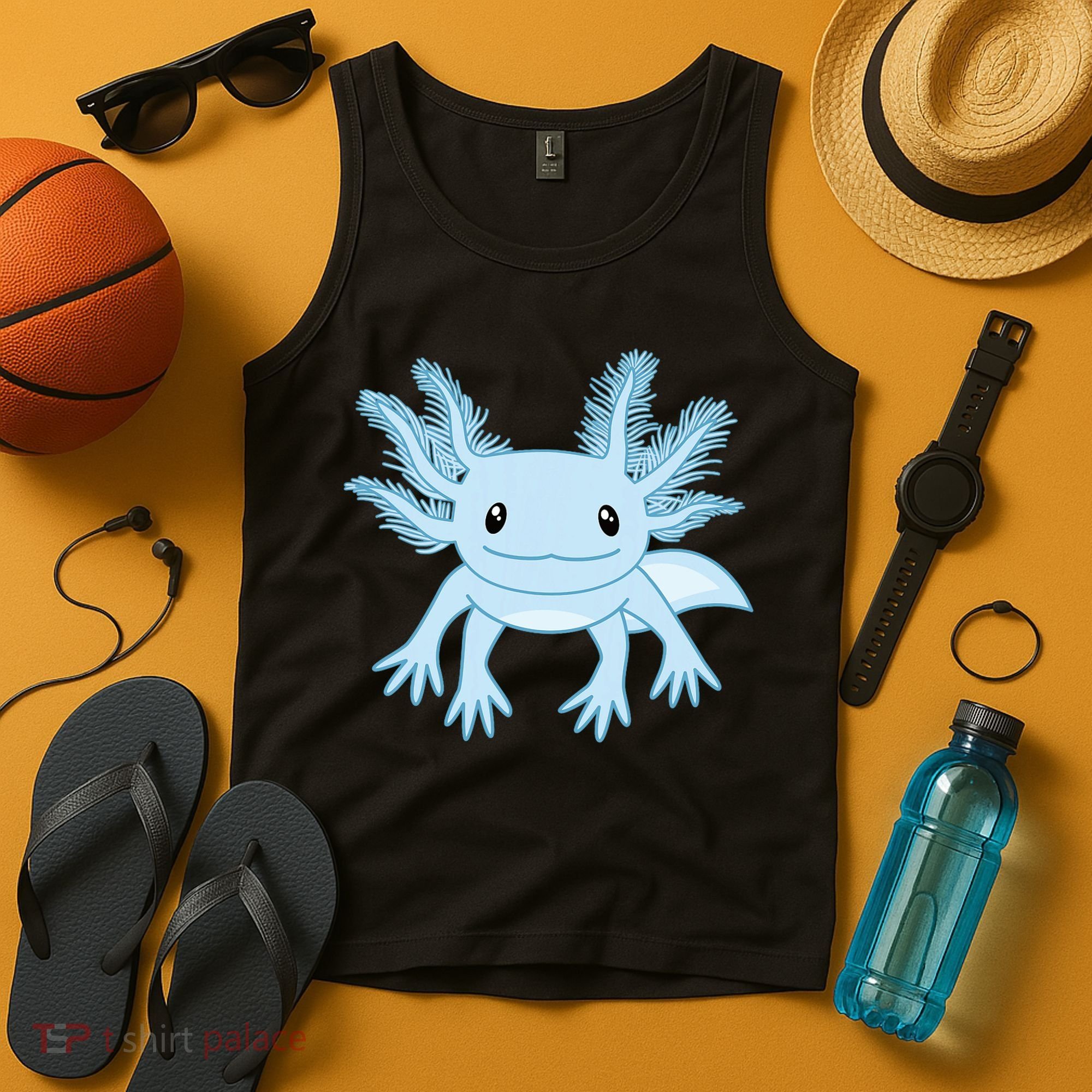 Blue Axolotl Funny Kawaii Axolotl Lover Tank Top