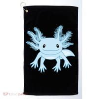 Blue Axolotl Funny Kawaii Axolotl Lover Golf Towel thumb 0