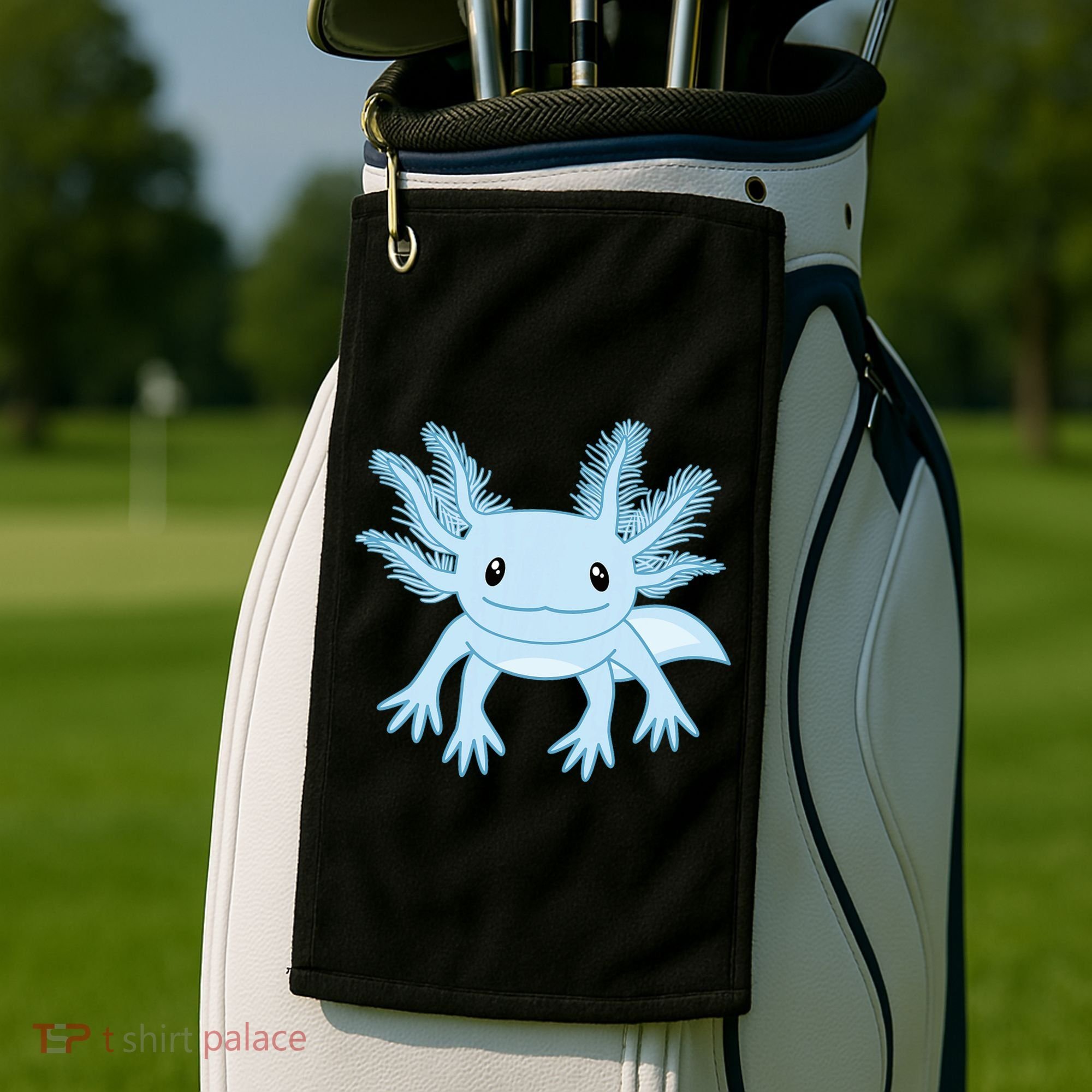 Blue Axolotl Funny Kawaii Axolotl Lover Golf Towel