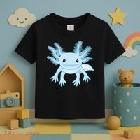 Blue Axolotl Funny Kawaii Axolotl Lover Toddler T-Shirt thumb 3