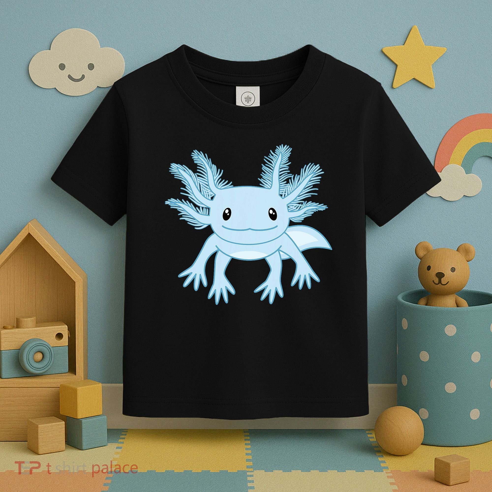 Blue Axolotl Funny Kawaii Axolotl Lover Toddler T-Shirt