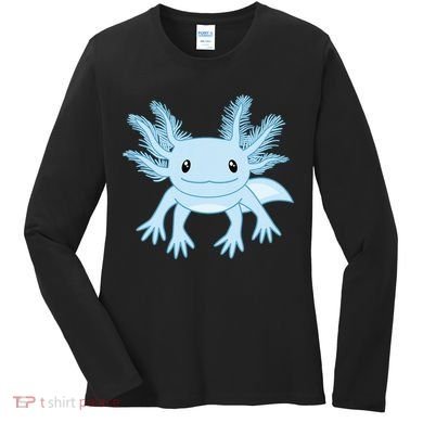 Blue Axolotl Funny Kawaii Axolotl Lover Women's Long Sleeve Shirt