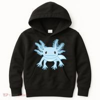 Blue Axolotl Funny Kawaii Axolotl Lover Kids Hoodie thumb 0