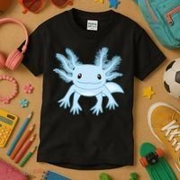 Blue Axolotl Funny Kawaii Axolotl Lover Kids T-Shirt thumb 3