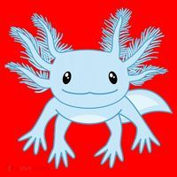 Blue Axolotl Funny Kawaii Axolotl Lover Santa Hat thumb 1