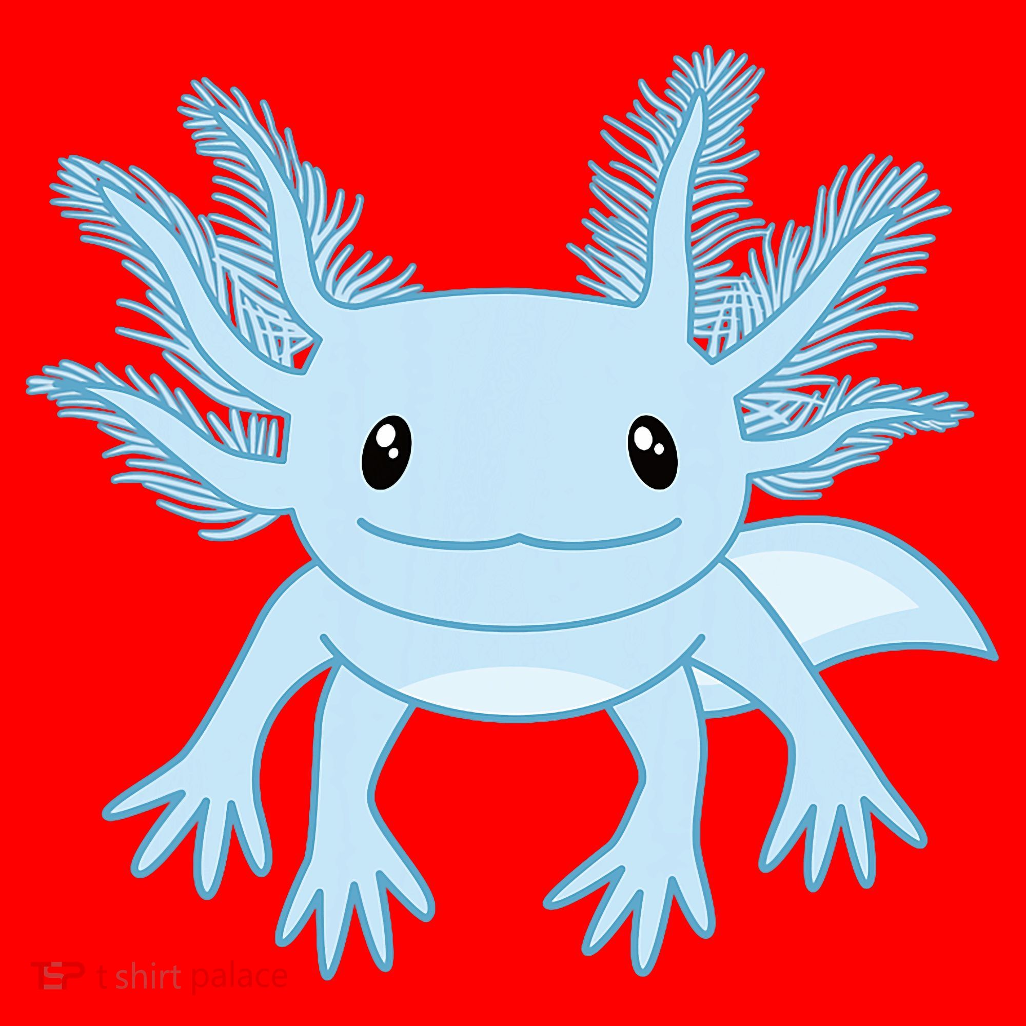 Blue Axolotl Funny Kawaii Axolotl Lover Santa Hat