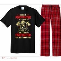 Being A Firefighter Is A Choice Being A Retired Is An Honor Pajama Set thumb 0
