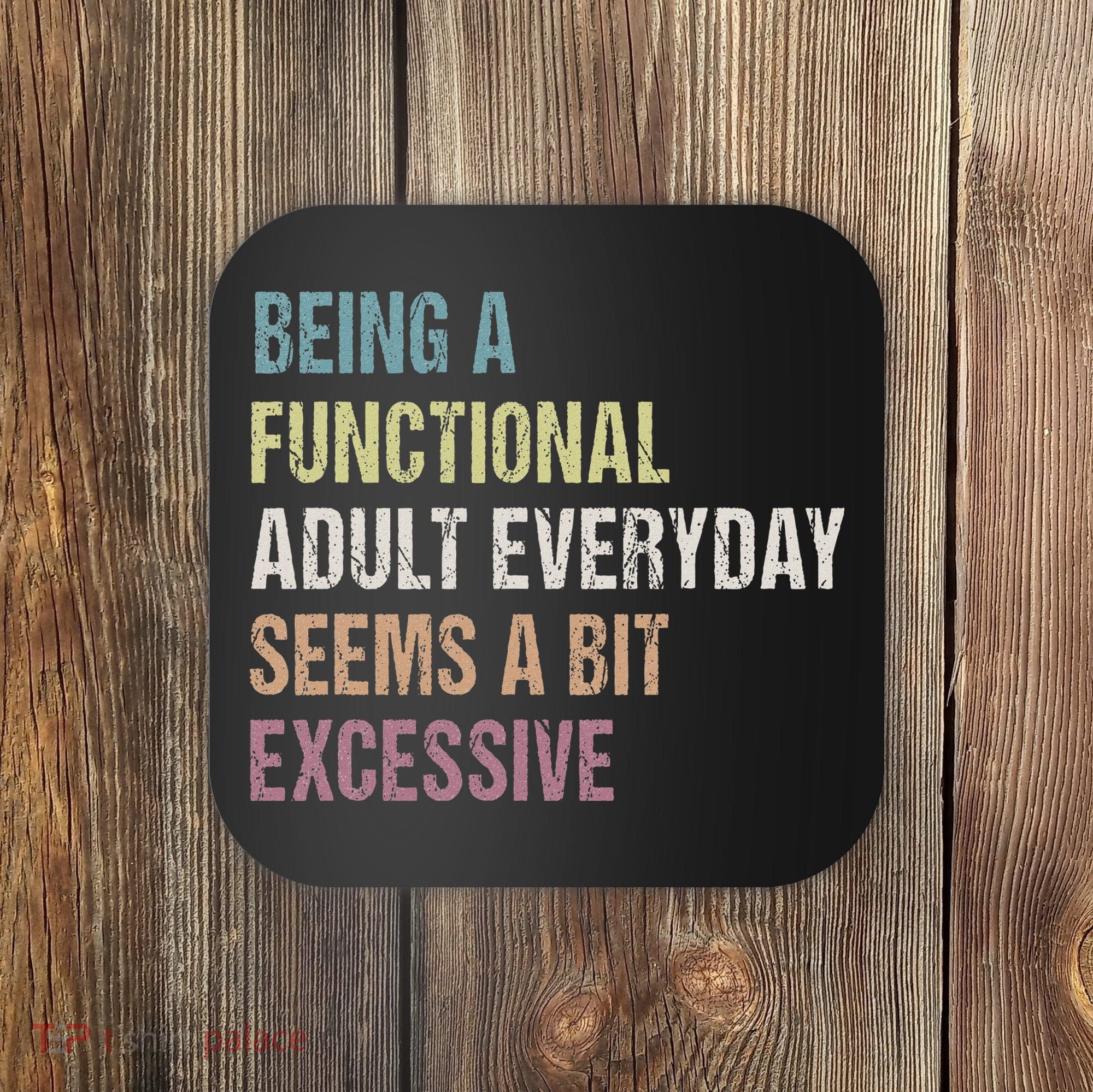 Being A Functional Adult Everyday Seems A Bit Excessive Coaster