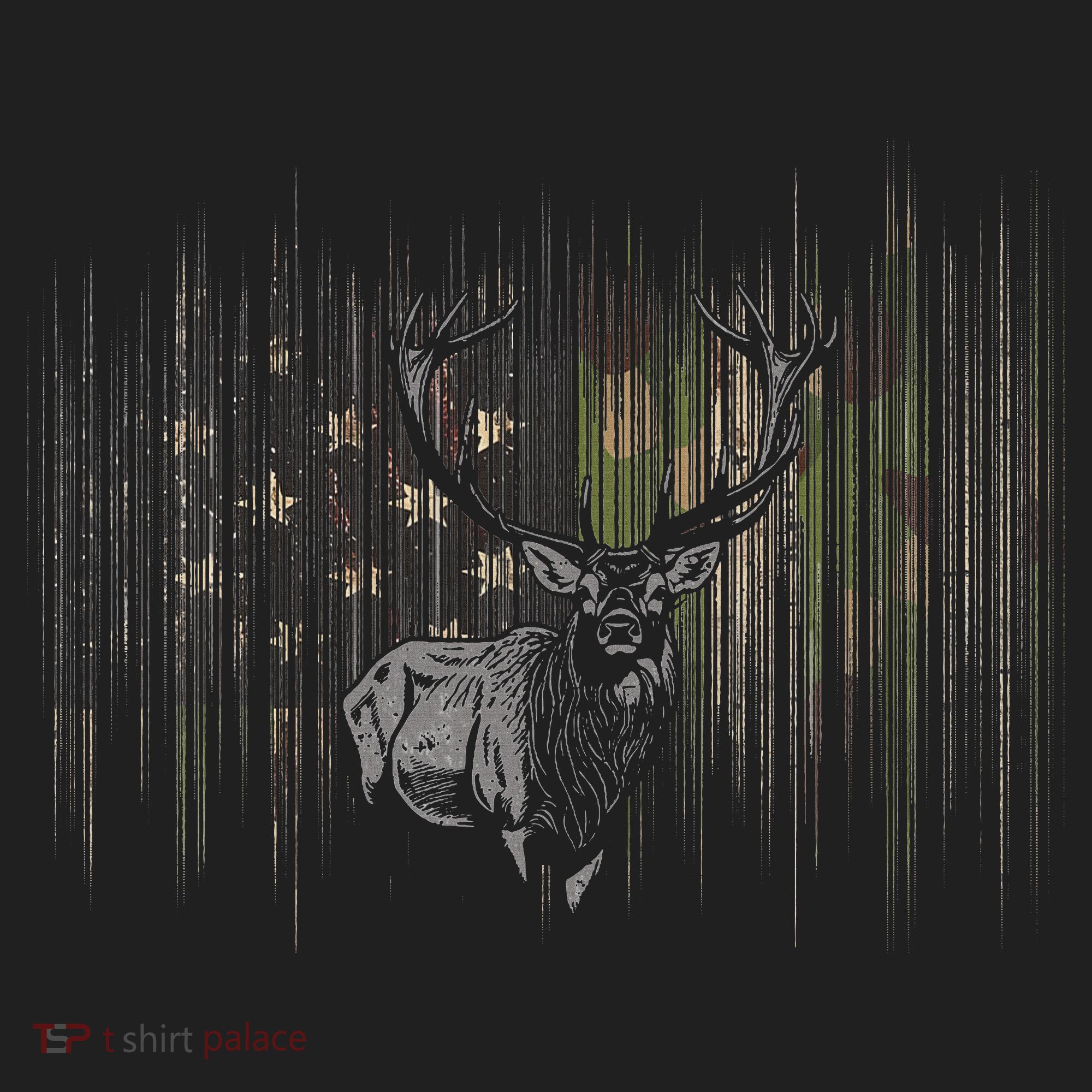 Basbo American Flag Camouflage Outdoor Antlers Elk Deer  Beanie