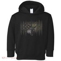 Basbo American Flag Camouflage Outdoor Antlers Elk Deer  Toddler Hoodie thumb 0