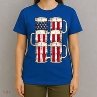Beer American Flag Patriotic American Outfit 4th Of July Funny Gift T-Shirt thumb 4