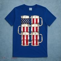 Beer American Flag Patriotic American Outfit 4th Of July Funny Gift T-Shirt thumb 5