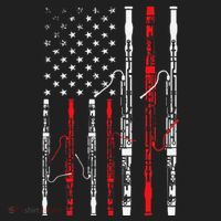 Bassoon American Flag 4th July Patriotic Music Women's Sweatshirt thumb 2