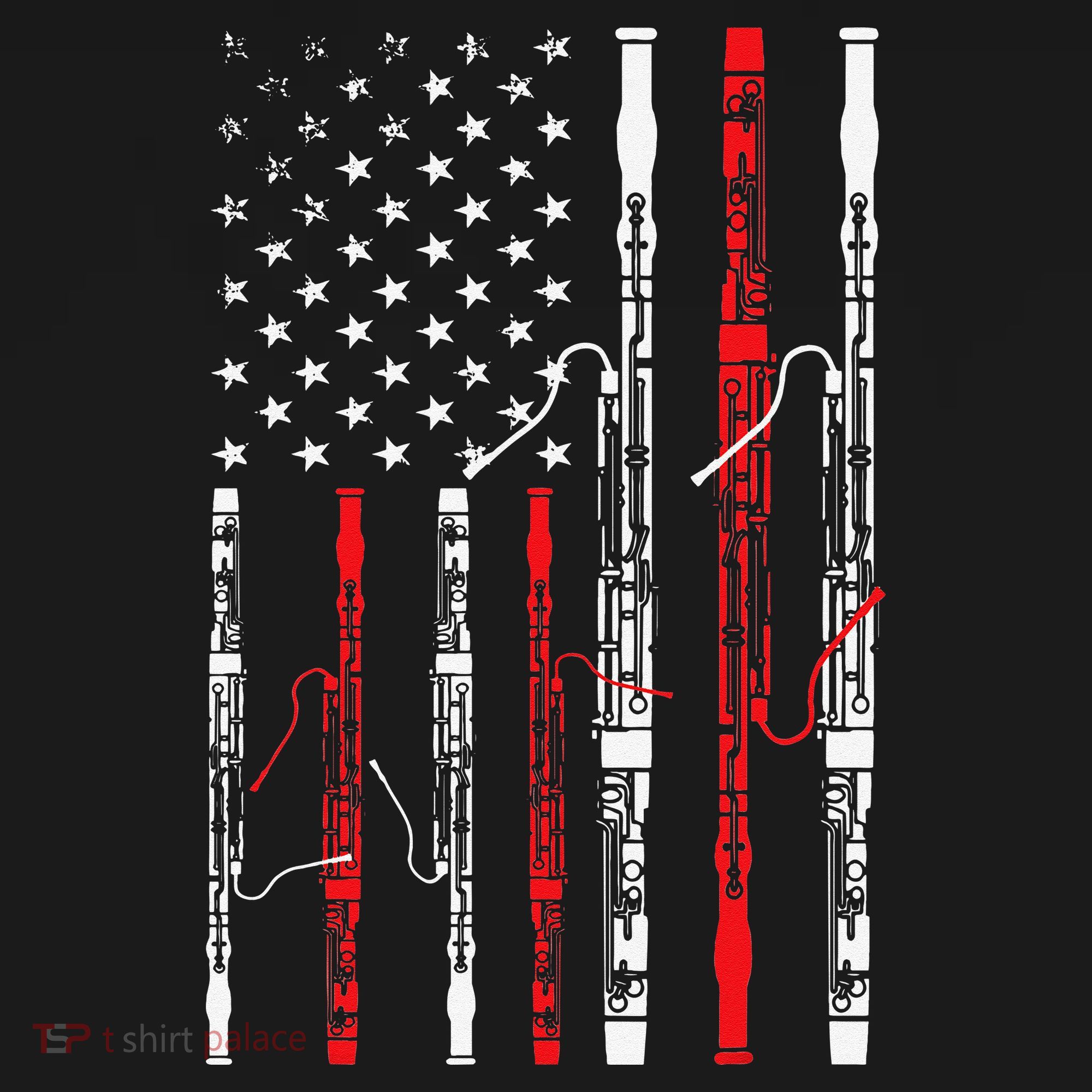 Bassoon American Flag 4th July Patriotic Music Sweatshirt