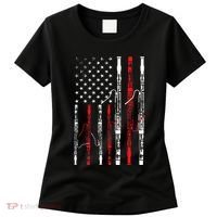 Bassoon American Flag 4th July Patriotic Music Women's T-Shirt thumb 0