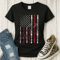 Bassoon American Flag 4th July Patriotic Music Women's T-Shirt thumb 3