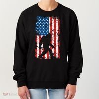 Bigfoot American Flag Sasquatch Women's Sweatshirt thumb 0