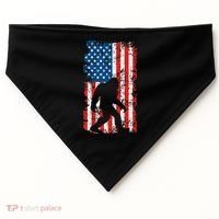 Bigfoot American Flag Sasquatch USA-Made Doggie Bandana thumb 0