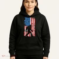 Bigfoot American Flag Sasquatch Hoodie thumb 5