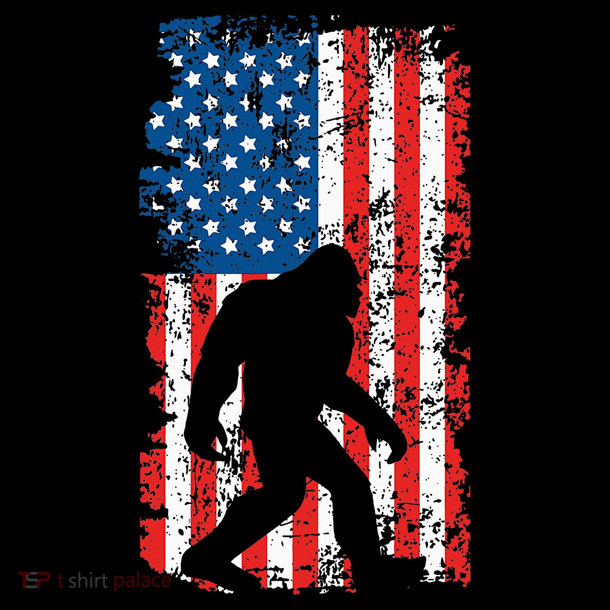Bigfoot American Flag Sasquatch Sweatshirt