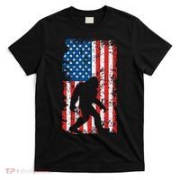 Bigfoot American Flag Sasquatch T-Shirt thumb 0