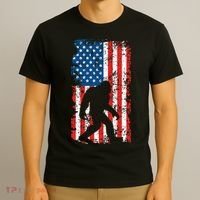 Bigfoot American Flag Sasquatch T-Shirt thumb 3
