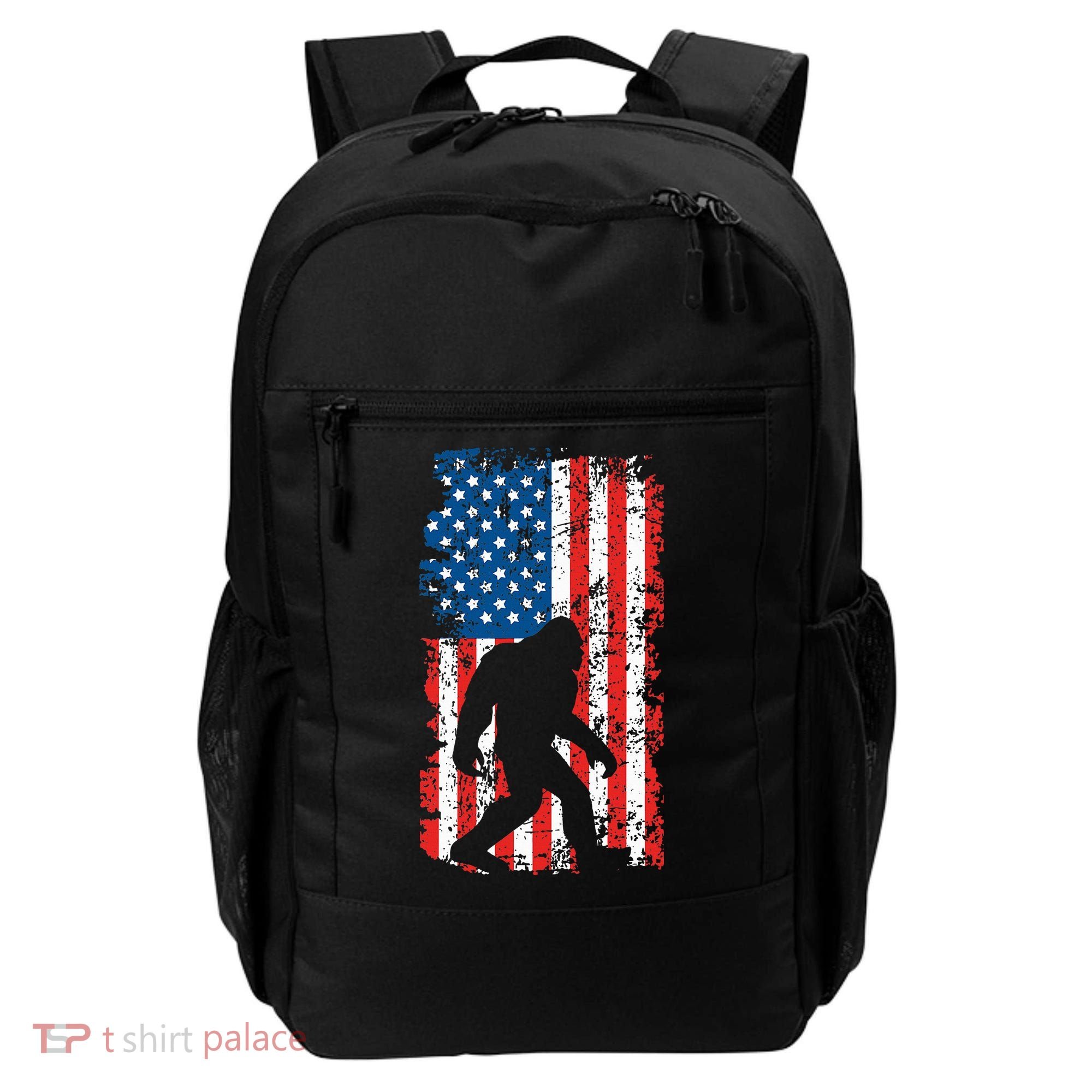 Bigfoot American Flag Sasquatch Backpack