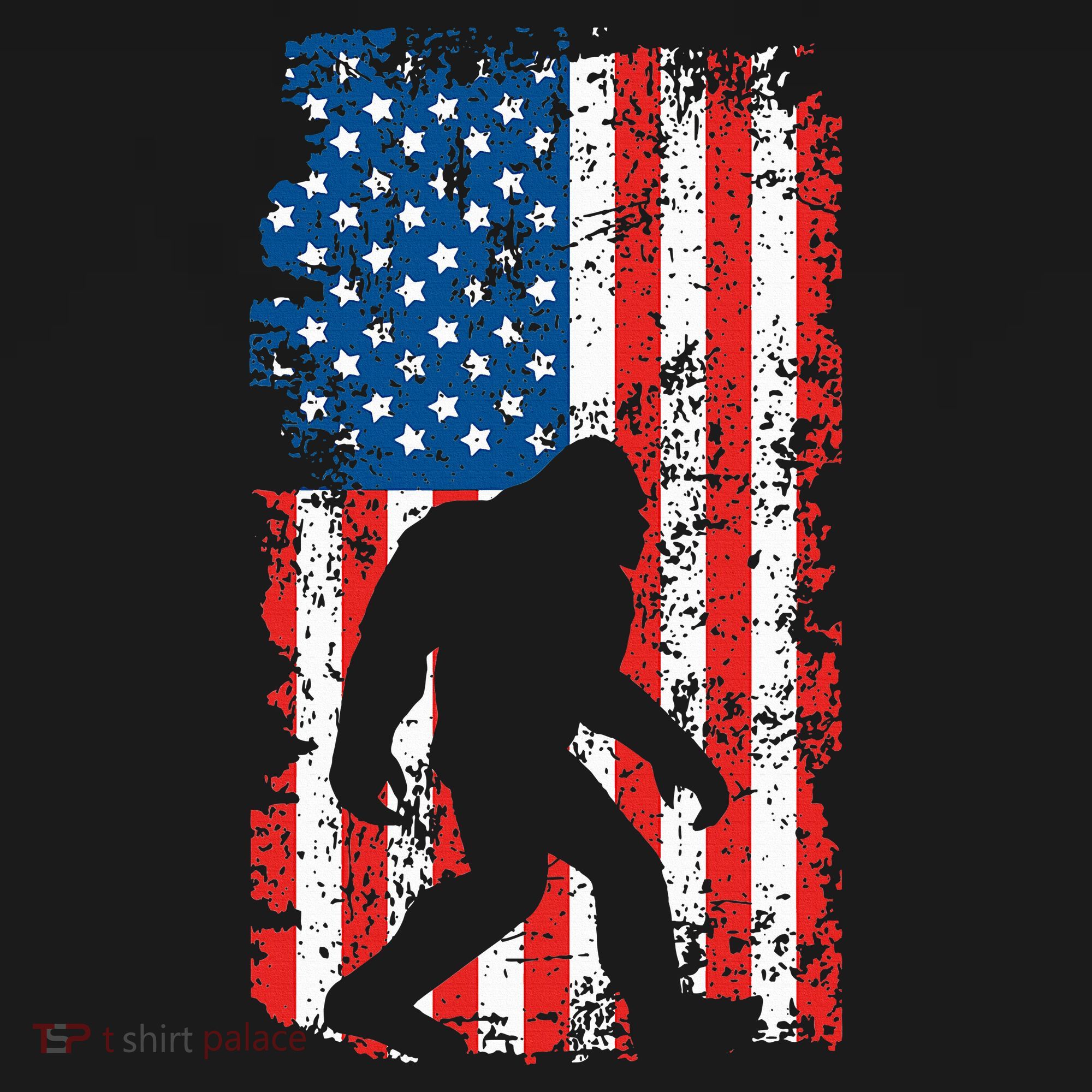 Bigfoot American Flag Sasquatch Backpack