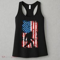 Bigfoot American Flag Sasquatch Women's Tank Top thumb 3