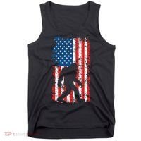 Bigfoot American Flag Sasquatch Tank Top thumb 0