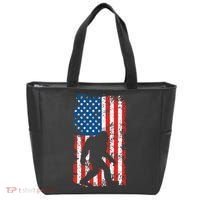 Bigfoot American Flag Sasquatch Tote Bag thumb 0