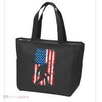Bigfoot American Flag Sasquatch Tote Bag thumb 3