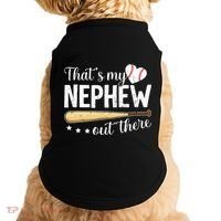 Baseball Aunt Funny ThatS My Nephew Out There Baseball Doggie Tank thumb 0