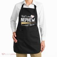 Baseball Aunt Funny ThatS My Nephew Out There Baseball Apron thumb 2
