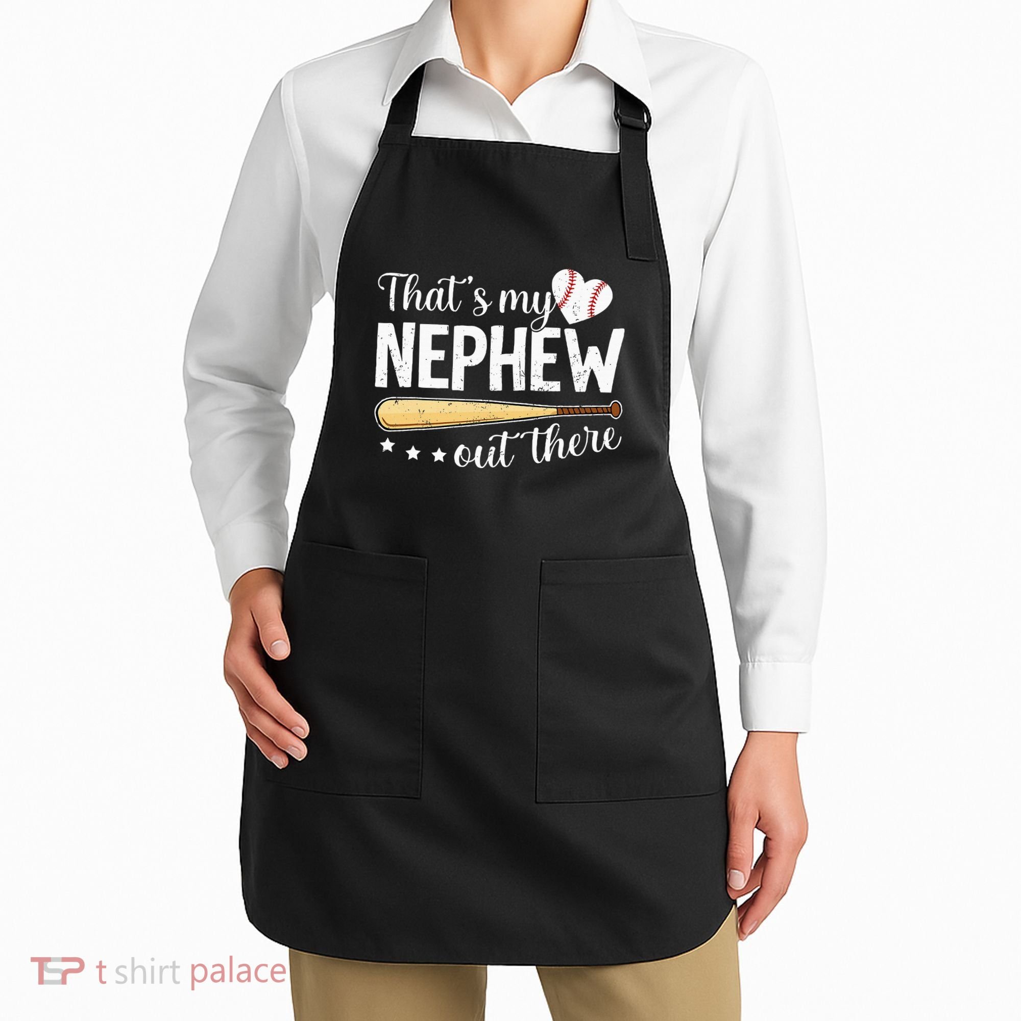 Baseball Aunt Funny ThatS My Nephew Out There Baseball Apron