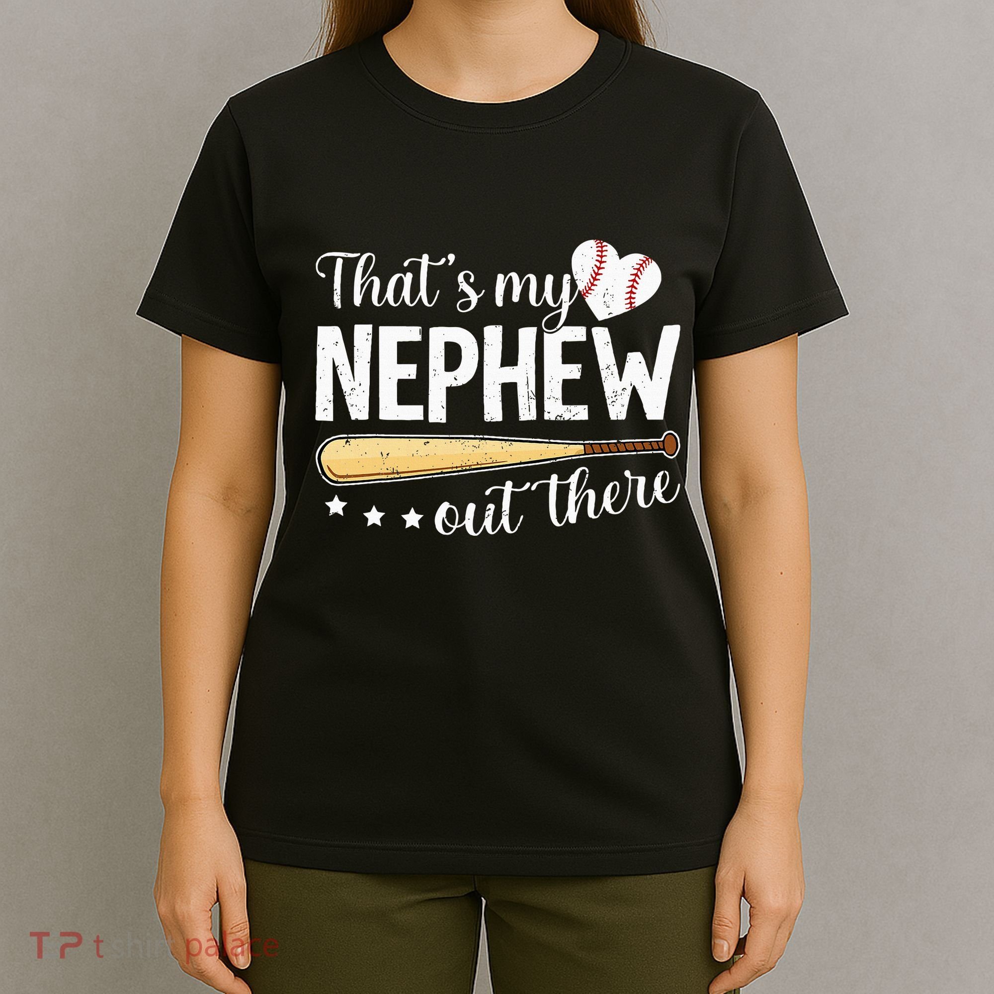 Baseball Aunt Funny ThatS My Nephew Out There Baseball T-Shirt