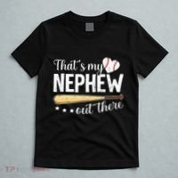 Baseball Aunt Funny ThatS My Nephew Out There Baseball T-Shirt thumb 5