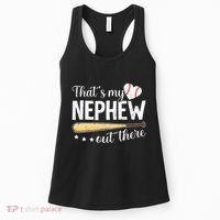 Baseball Aunt Funny ThatS My Nephew Out There Baseball Women's Tank Top thumb 0