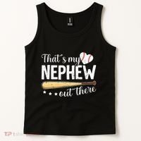 Baseball Aunt Funny ThatS My Nephew Out There Baseball Tank Top thumb 2