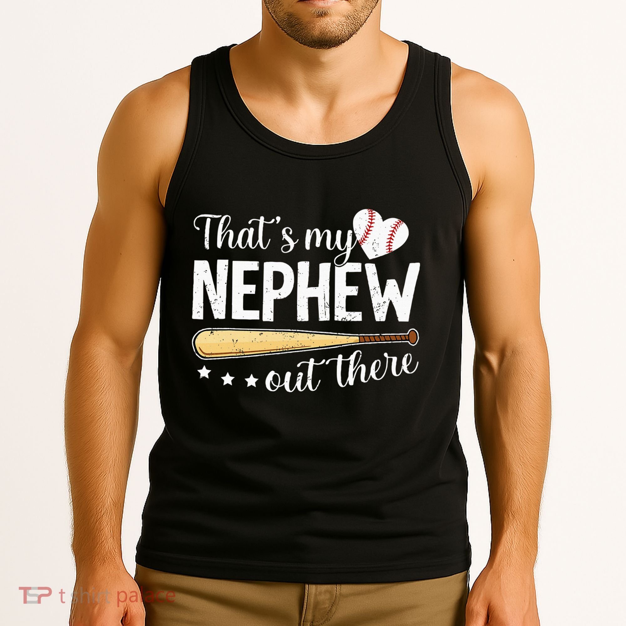 Baseball Aunt Funny ThatS My Nephew Out There Baseball Tank Top