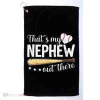 Baseball Aunt Funny ThatS My Nephew Out There Baseball Golf Towel thumb 0