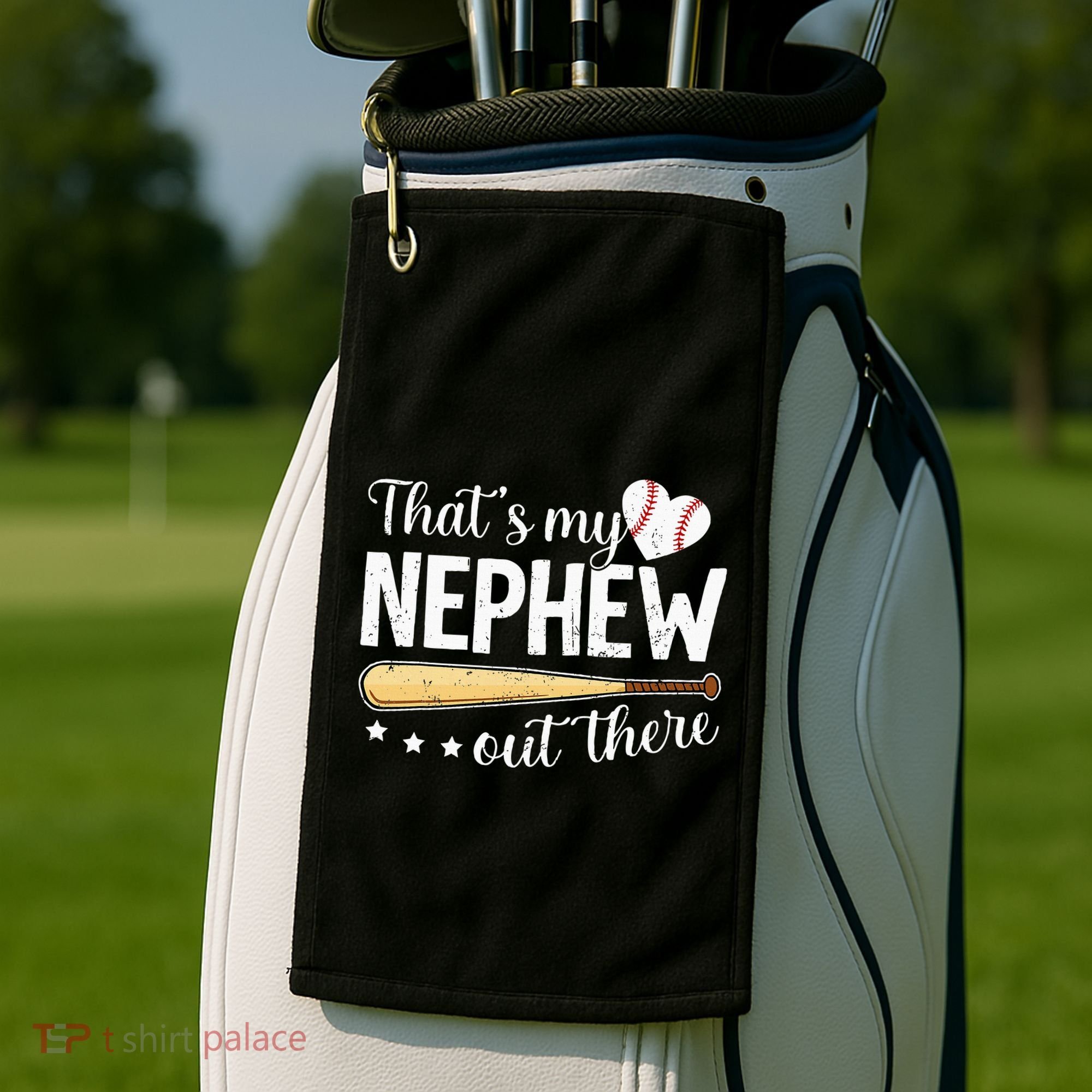 Baseball Aunt Funny ThatS My Nephew Out There Baseball Golf Towel