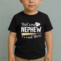 Baseball Aunt Funny ThatS My Nephew Out There Baseball Toddler T-Shirt thumb 2