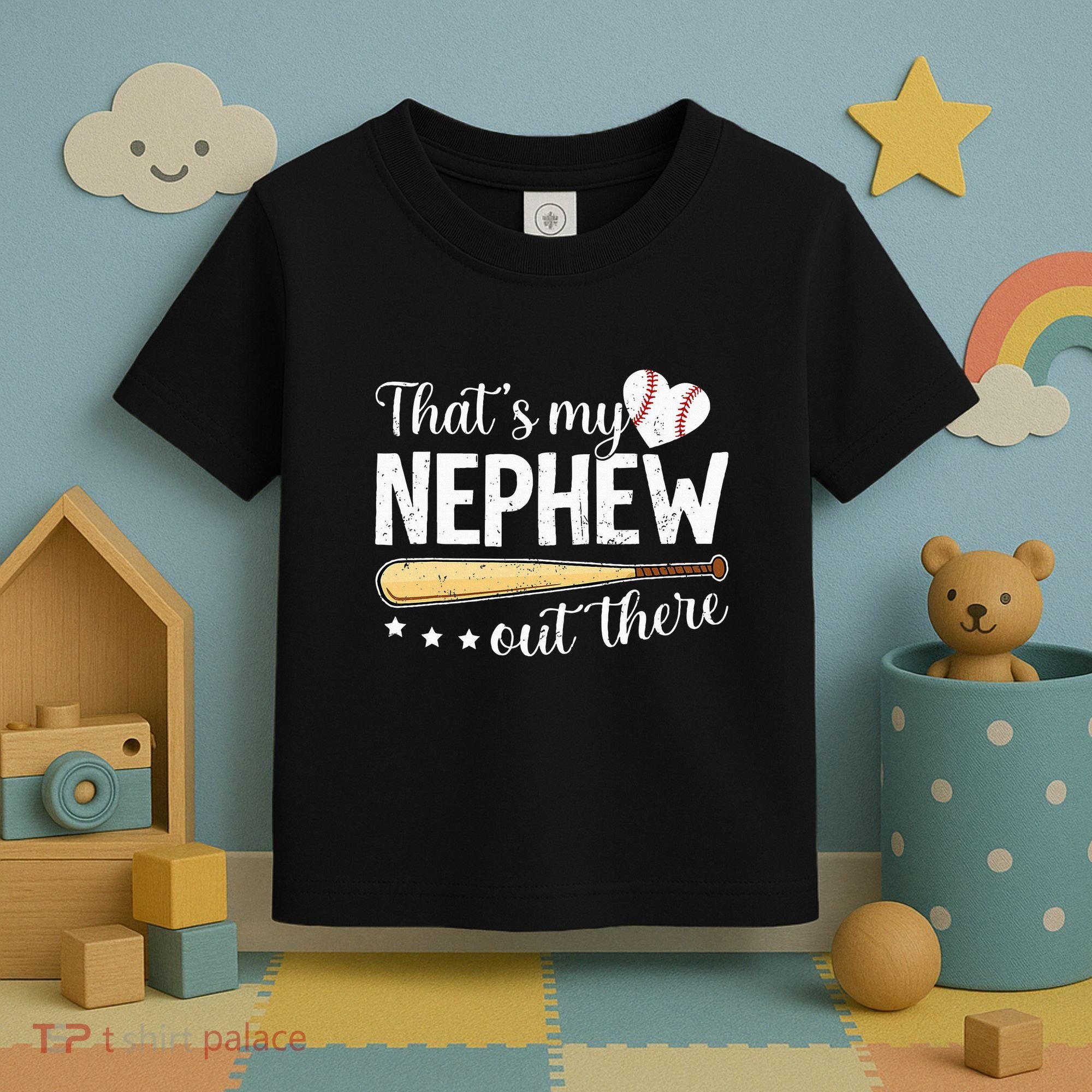 Baseball Aunt Funny ThatS My Nephew Out There Baseball Toddler T-Shirt