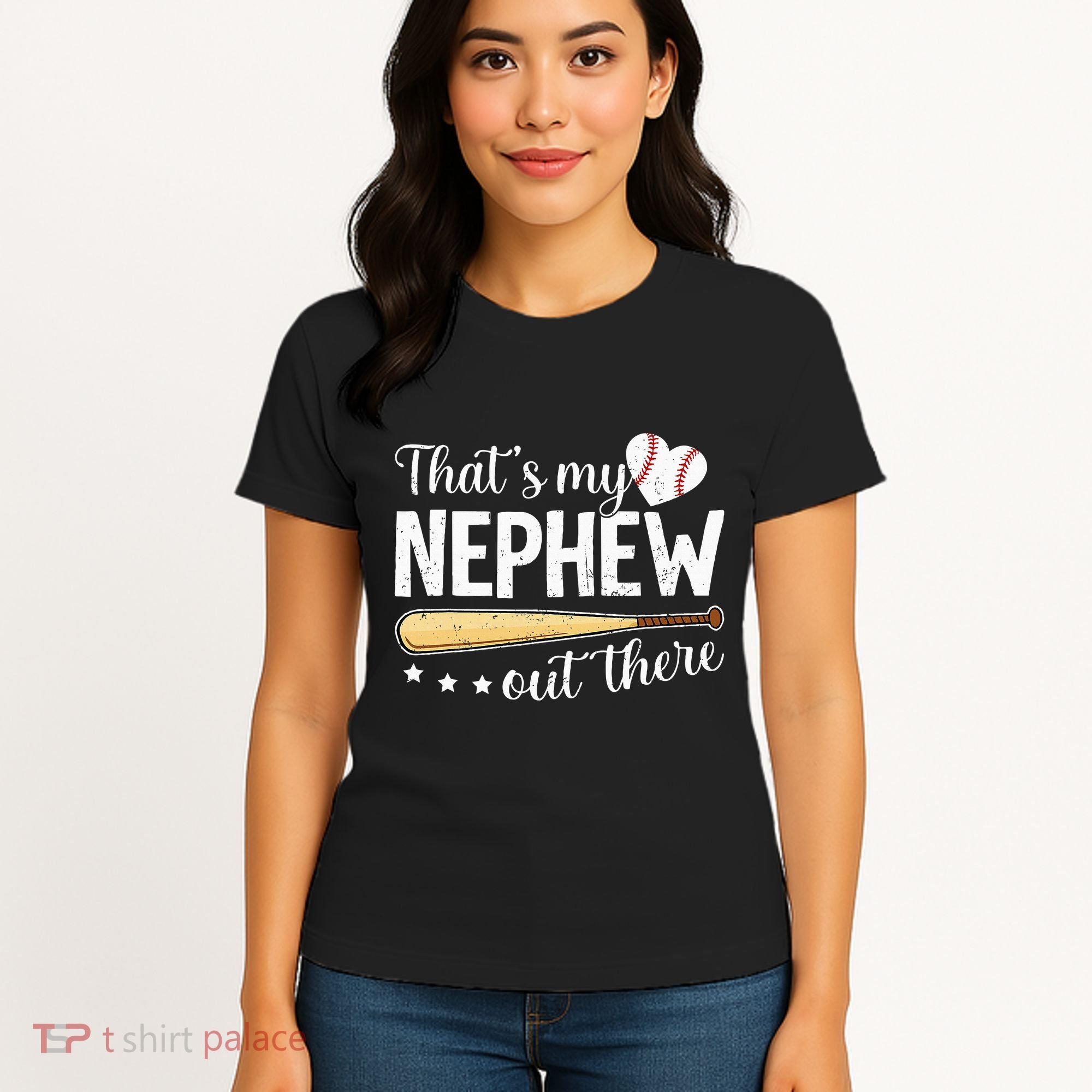 Baseball Aunt Funny ThatS My Nephew Out There Baseball Women's T-Shirt