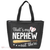 Baseball Aunt Funny ThatS My Nephew Out There Baseball Tote Bag thumb 0
