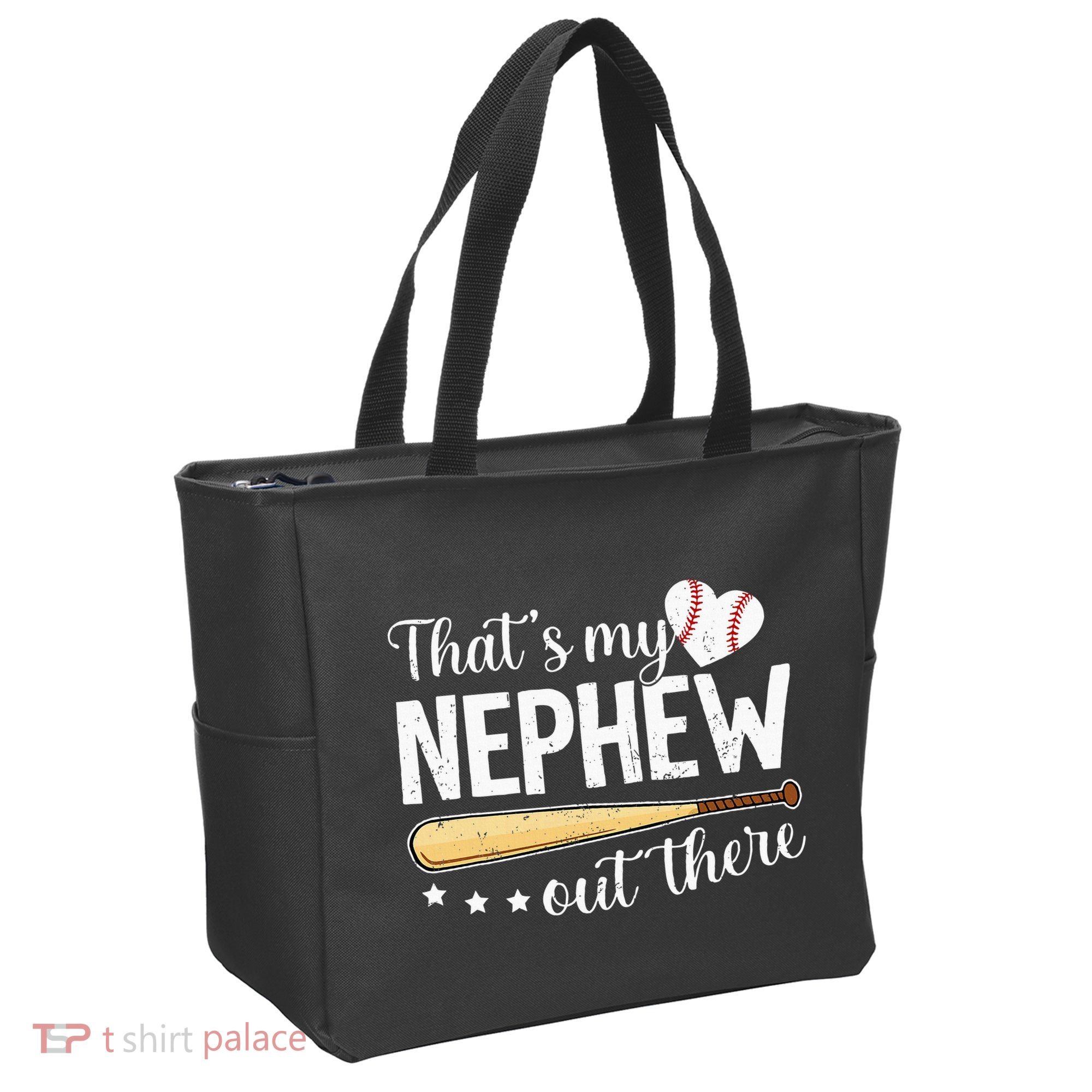 Baseball Aunt Funny ThatS My Nephew Out There Baseball Tote Bag