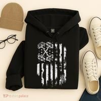 Barbell American Flag Workout Gym Hoodie thumb 4